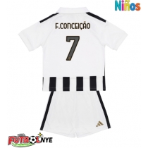 Camiseta Juventus Francisco Conceicao #7 Primera Equipación para niños 2026-27 manga corta (+ pantalones cortos)